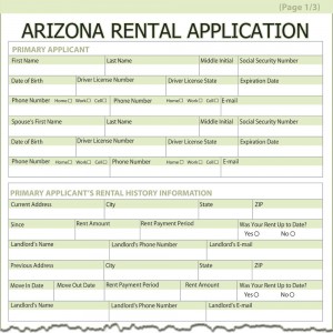 Property Management Agreement on Arizona Rental Application