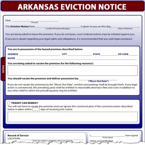 Property Management Software on Arkansas Eviction Notice