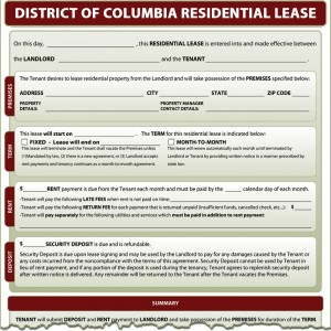 District of Columbia Residential Lease