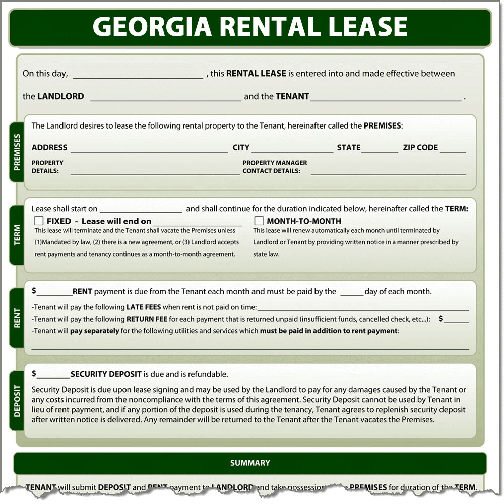 Georgia rental Lease Form