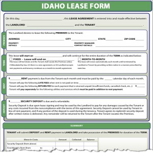 Idaho Lease Form