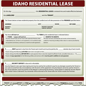 Idaho Residential Lease