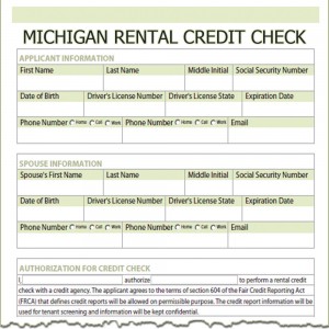 Michigan Rental Credit Check