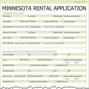Property Management Agreement on Minnesota Rental Application