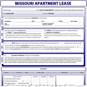 Missouri Apartment Lease Form