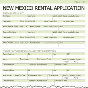 Rental Property Management Software on New Mexico Rental Application