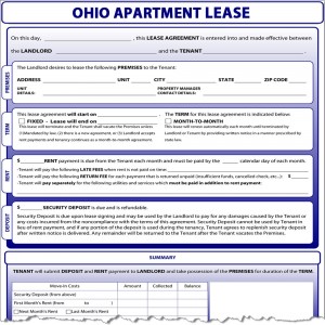 Ohio Apartment Lease Form