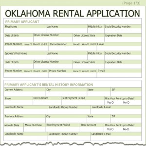 Oklahoma Rental Application Form