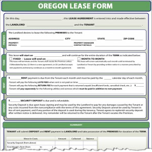 Oregon Lease Form
