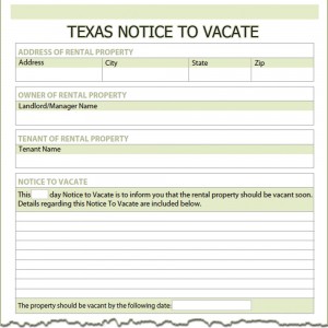 Property Management Software on Texas Notice To Vacate