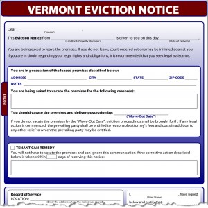 Vermont Eviction Notice