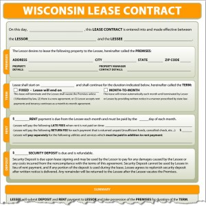Wisconsin Lease Contract Form
