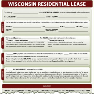 Wisconsin Residential Lease